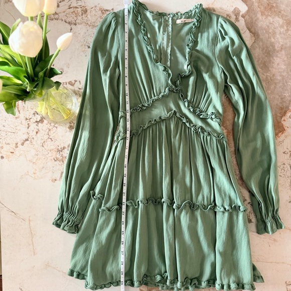 Miami Green Ruffle Mini Dress - Picture 3 of 5